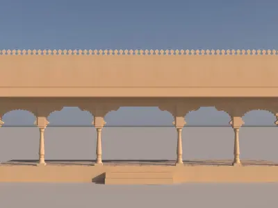 Indian Entry Wall 3D model