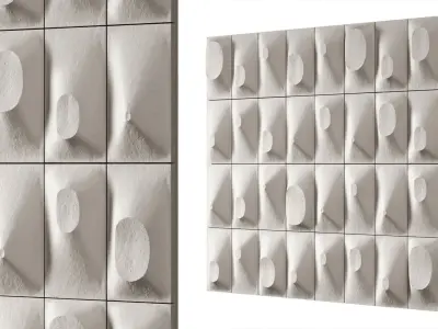 Wall art panel 06 LOuef centre dEtudes Ceramic 3D model