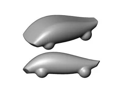 Miniature vehicle automotive speed sculpture N010 3D print model