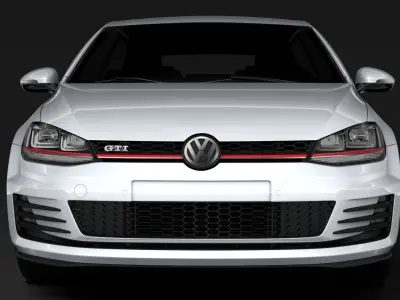Volkswagen Golf 7 GTI 3D 2016 3D model