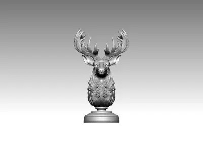 Deer  Head Sculpture 3D print model
