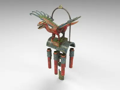 Dragon Wind Chime 3D model