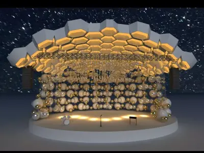 The scene with the balls 3D model