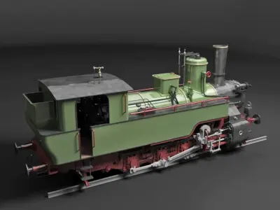 MAV 475 Steam Locomotive Tank Engine 3D model