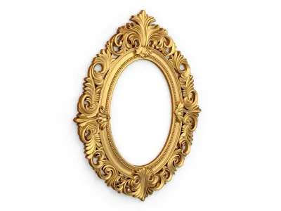 Classic mirror frame 01 3D print model