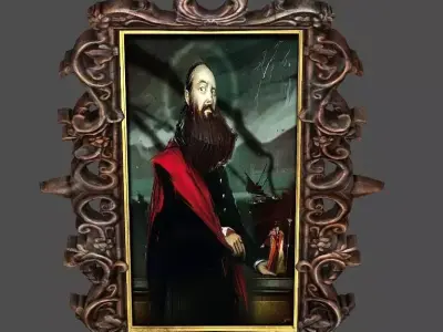 French Old Photo Frame 02 Low-Poly 3D Model Low-poly 3D model