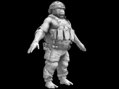 Gorilla Warfare - Soldier Ape 3D model