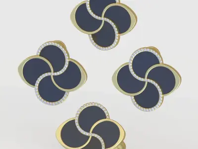 Ring Earring and Pendant Set 3D printable model 0116 3D Model Pack