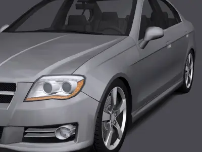 Generic Car - D Segment Low-poly 3D model