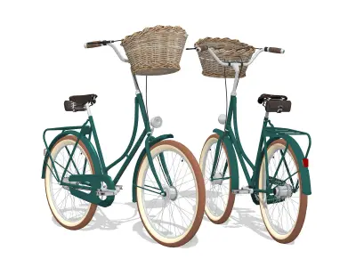 Decorative Classic Bicycle Low-poly 3D model