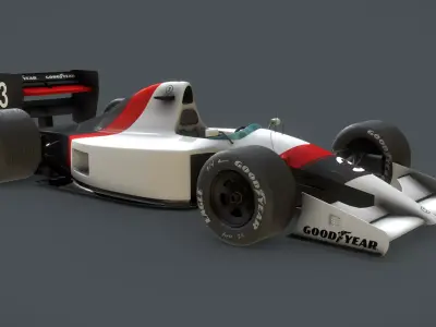 Generic F1 1990s race car 3D model