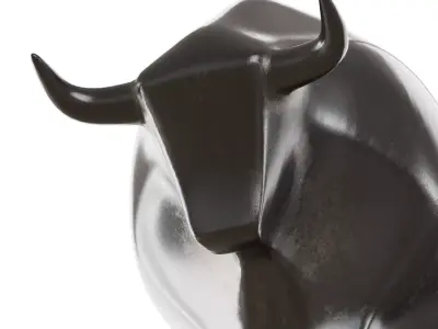 Abstract figurine of a bull 3D model