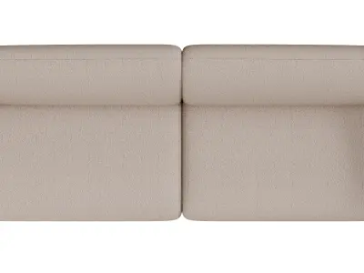 Pinni Sandstone Wool Boucle Sofa 3D model