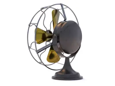 Vintage Electric Desk Fan 3D model