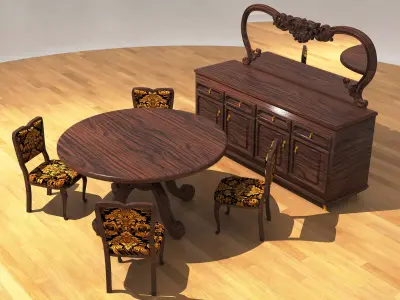 Dining Room Set 2 3D model