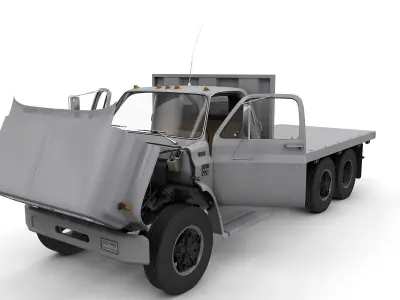 Chevy C70 1979 Flatbed Truck 3D model