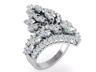 Unique Diamond Ring 3121 3D print model