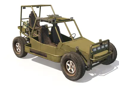 Dune Military Buggy Low-poly 3D model
