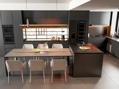 Kitchen Modern interior 81 3D model