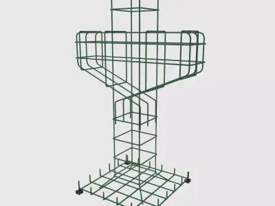 Rebar Reinforcement Cage Low-poly 3D model
