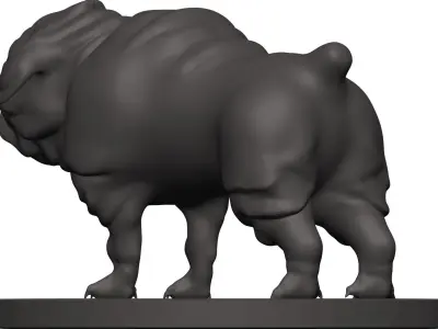 Bulldog pug 3D model