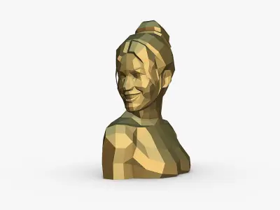 Girl head 3D print model