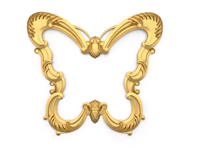 carved frame mirror cnc and 3d printing04 3D print model