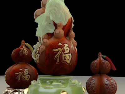Chinese  gourd  3D model get