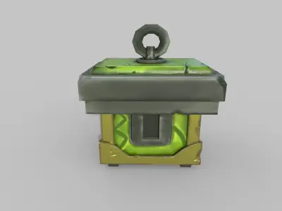Treasure BOX Low-poly 3D model