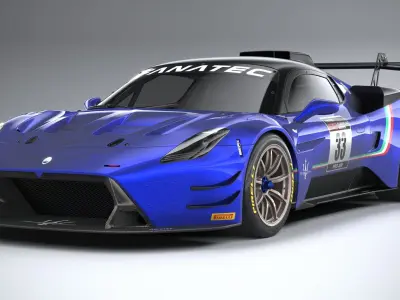 Maserati GT2 Racecar 2023 3D model