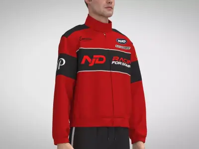 Casual Racing Jacket 3D model