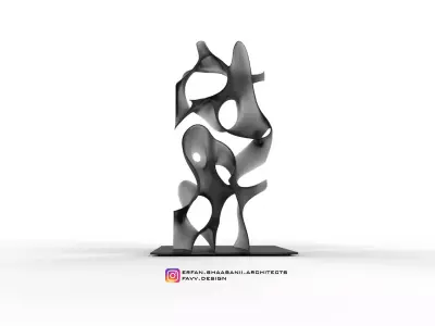 HICH 1 SCULPTURE BY ERFAN SHAABANII Low-poly 3D model Low-poly 3D model