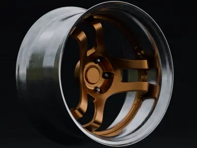 Advan Super Advan SA3R Aftermarket Wheel Low-poly 3D model