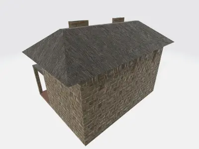 Beautiful old house 3d model Free low-poly 3D model