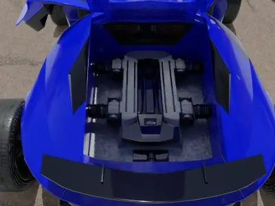 Car 4x4 riged  Low-poly 3D model