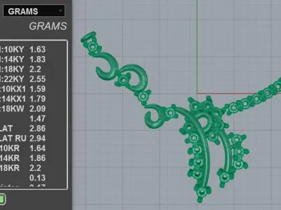 Diamond Tanmaniya Necklace 3D print model