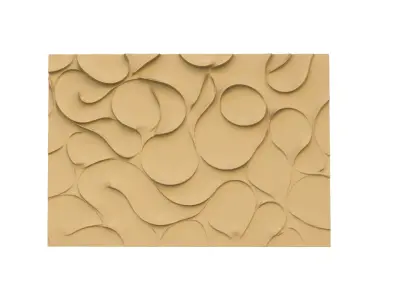 modern panel wall decor set wall relief mural CNC 99 3D model
