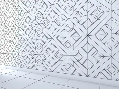 3d wall panel Low-poly 3D model Low-poly 3D model