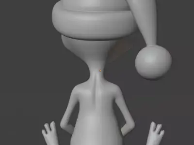 Christmas Alien Figurine 3D print model