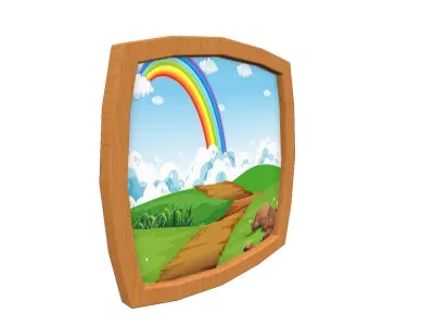  Picture Cartoon Free low-poly 3D model