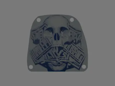 Speaker enclosure for Harley Davidson front lowers - headskull 3D print model