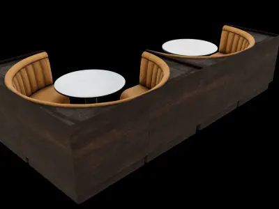Bar Booths 3D model