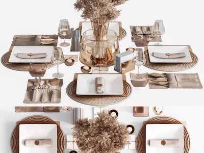 Table setting 4 3D model
