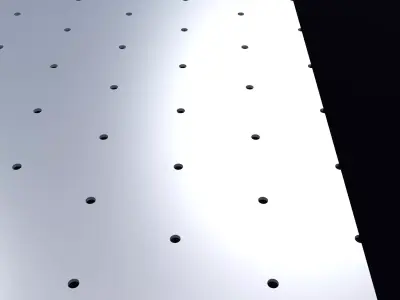 Perforated panel in 60 degree staggered pattern 3D Model Collection