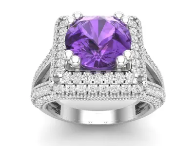 AV 660 Diamond Womens Engagement Ring 3D print model