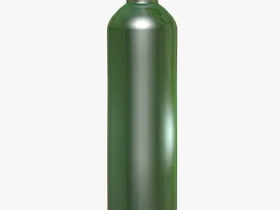 Decorative Green Glass Bottle 3D model