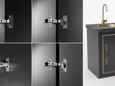 Washbasin Cabinet Gothic 01 3D model