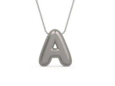 Model 1184 A Initial Letters Charm Balloon 20mm 3D print model