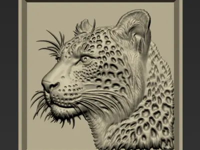 Leopard Head A50 3D print model