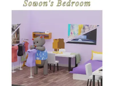Sowon Bedroom Low-poly 3D model